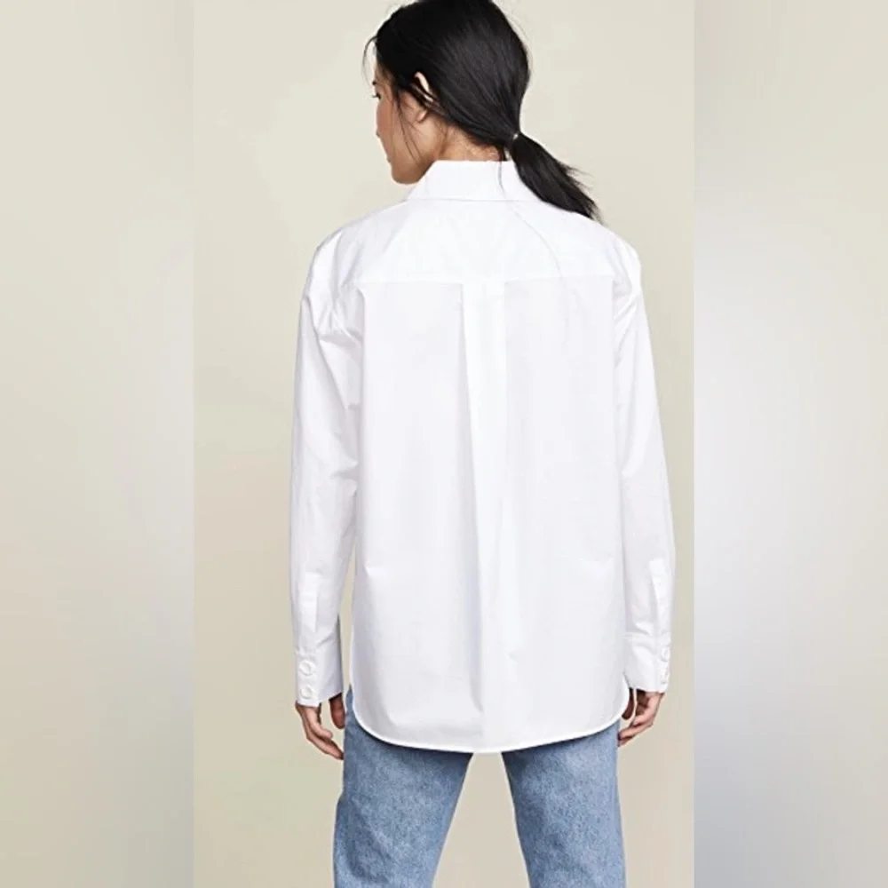 NEW Tibi Front Zip Tech Poplin Shirt (size M) - Picture 5 of 10
